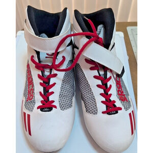 SPARCO 10/44 EU Racing shoes Mercury KB-3 White red laces High Top Race Boots